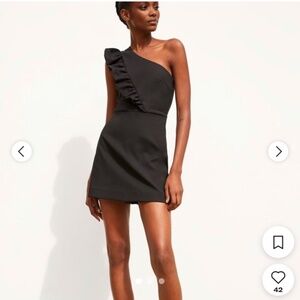 Black Zara One-Shoulder Romper /Playsuit NWT